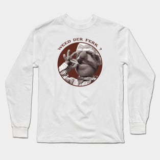 Vert Der Ferk - The Swedish Chef Retro - Weed Red Long Sleeve T-Shirt